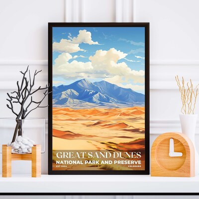 Great Sand Dunes National Park and Preserve Poster, Travel Art, Office Poster, Home Decor | S6 - image5